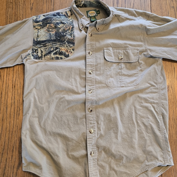 Men's Beige and Camouflage Shirt - Picture 2 of 8